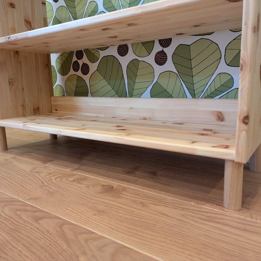 nana＊　ロ型オープンシェルフ　木製棚　檜　本棚　トロファスト