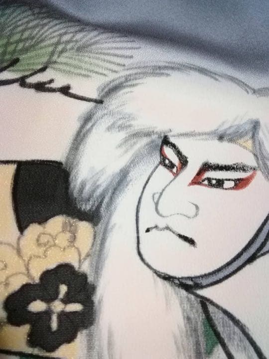 男の子用・レトロ・3歳向け・お宮参り・手書き・落款入り正絹のお着物・長襦袢付き