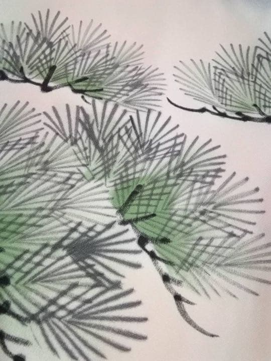 男の子用・レトロ・3歳向け・お宮参り・手書き・落款入り正絹のお着物・長襦袢付き