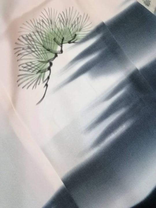 男の子用・レトロ・3歳向け・お宮参り・手書き・落款入り正絹のお着物・長襦袢付き