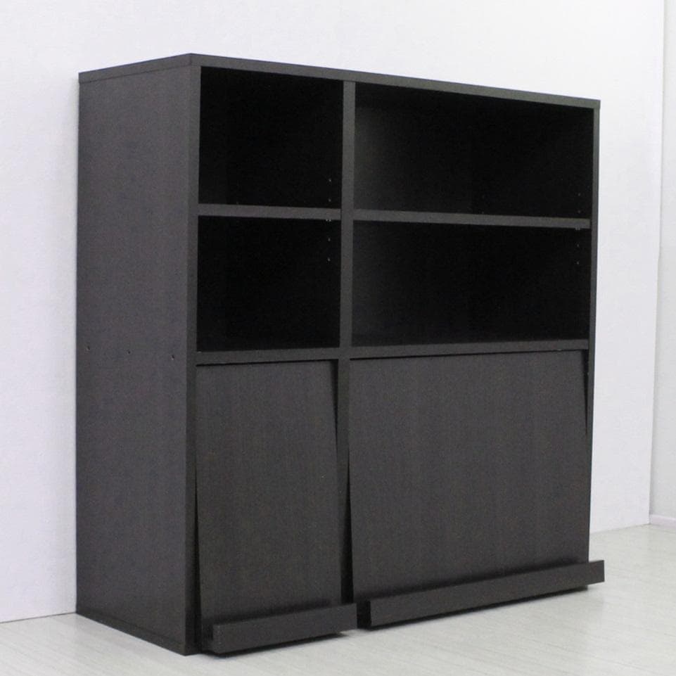 《新品・送料無料》ディスプレイラック フラップ2枚扉+オープンラック