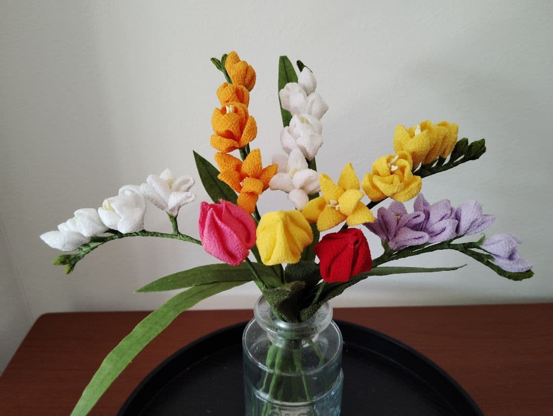 tomtomさま専用　つまみ細工　花菖蒲　こいのぼり　フリージア　チューリップ