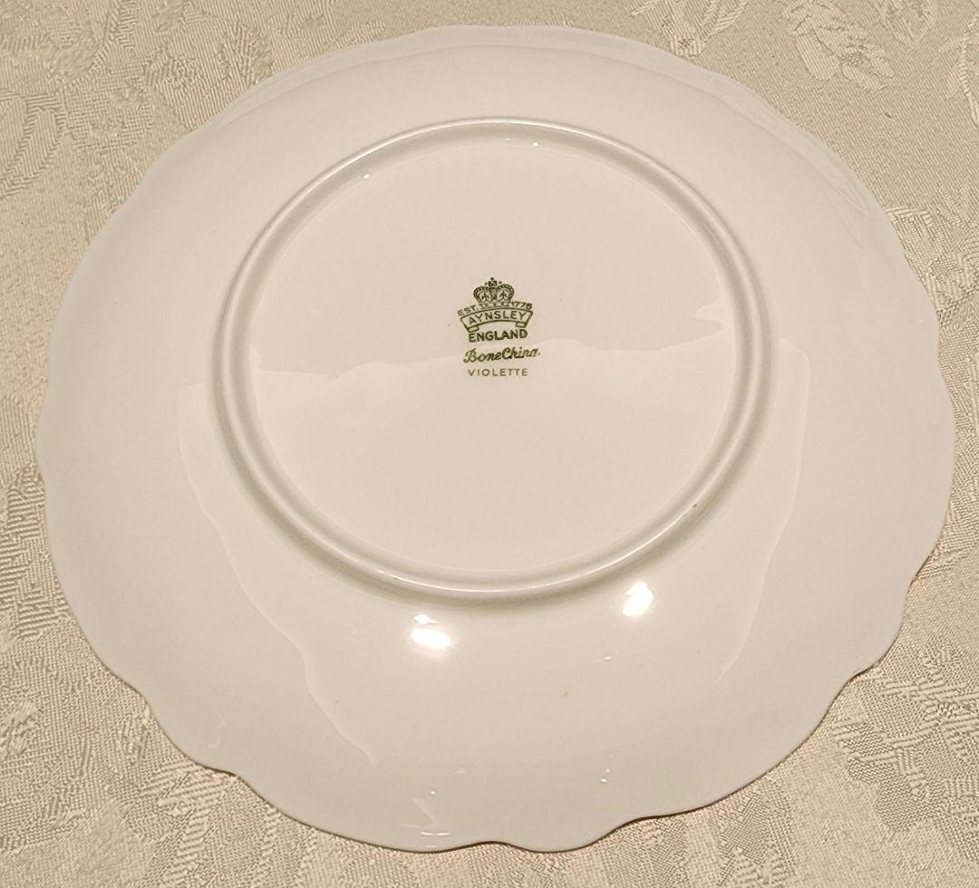エインズレイ 1939年 バイオレット プレート ビンテージ アンティーク