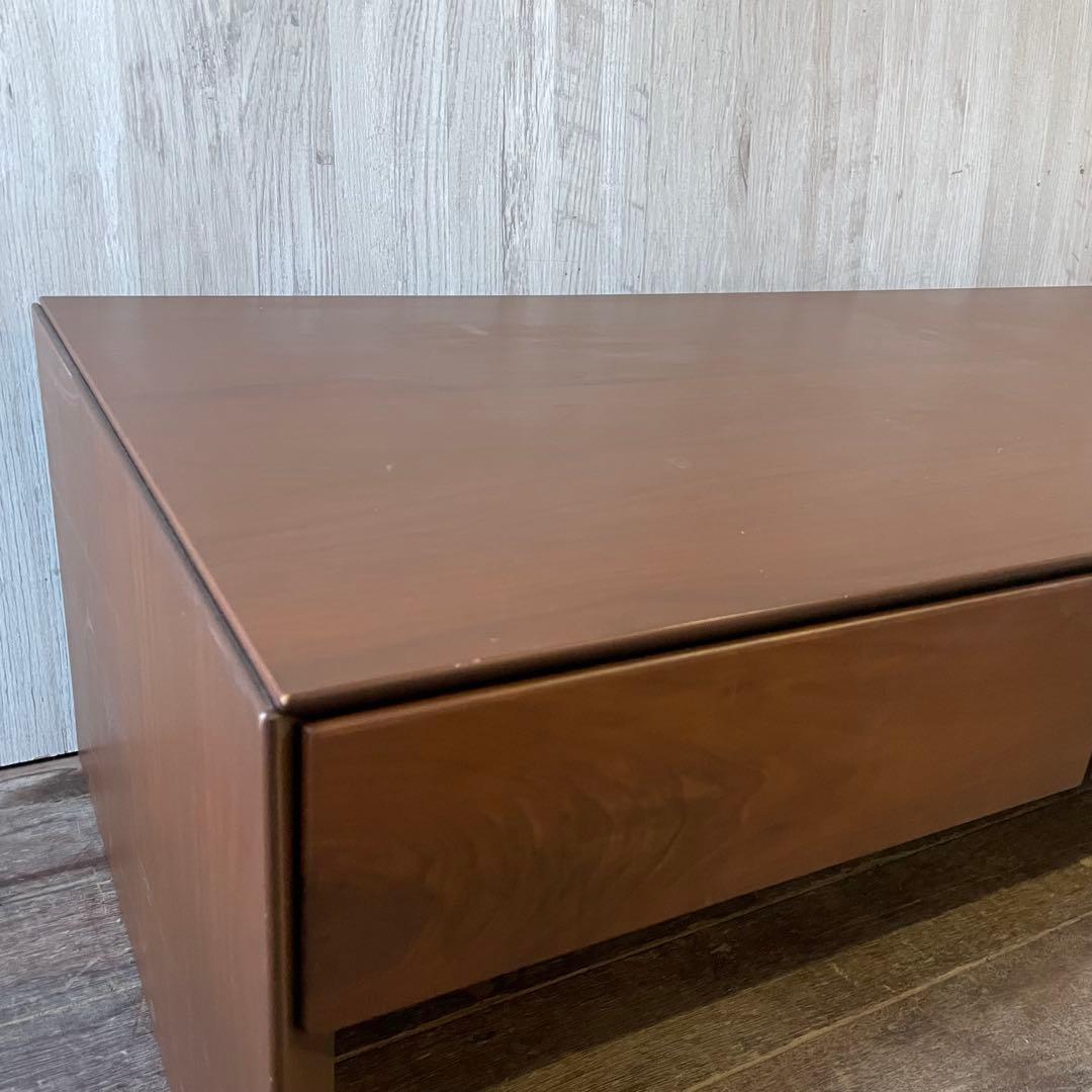 リビングテーブル LT-41440-SW 天然木 引き出し付 ローテーブル