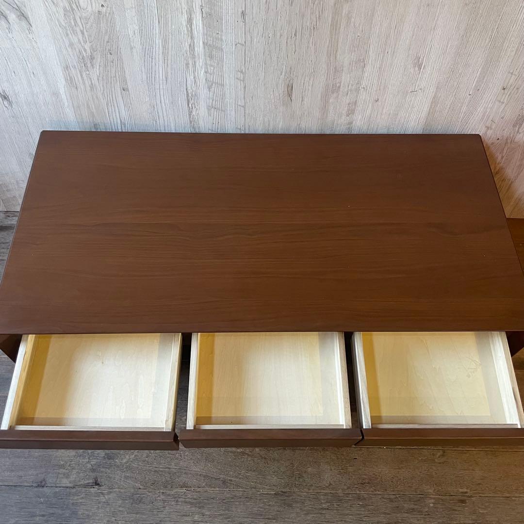 リビングテーブル LT-41440-SW 天然木 引き出し付 ローテーブル