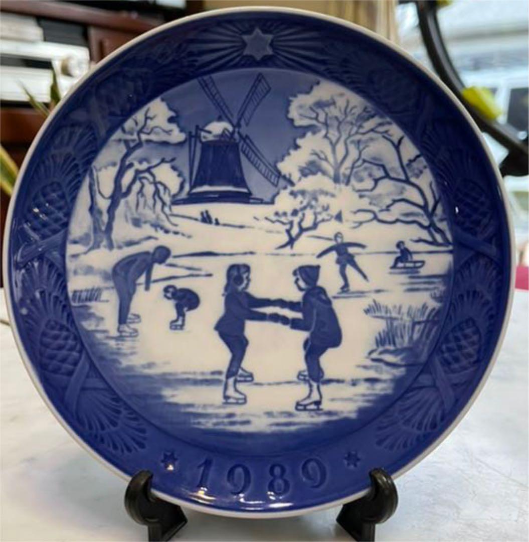 ロイヤルコペンハーゲン イヤープレート 1989年 思い出のスケート