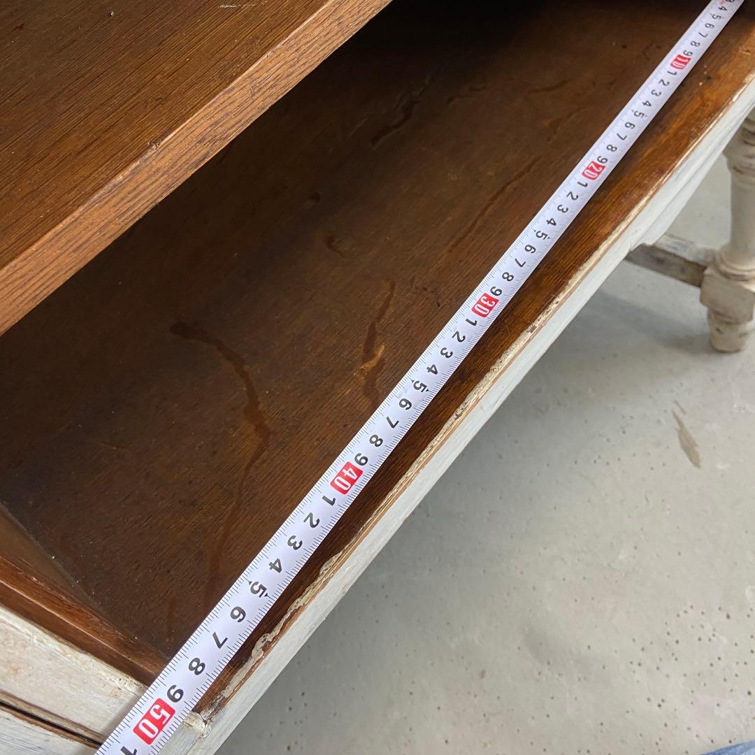 アンティーク　キャビネット　テレビボード　ホワイト