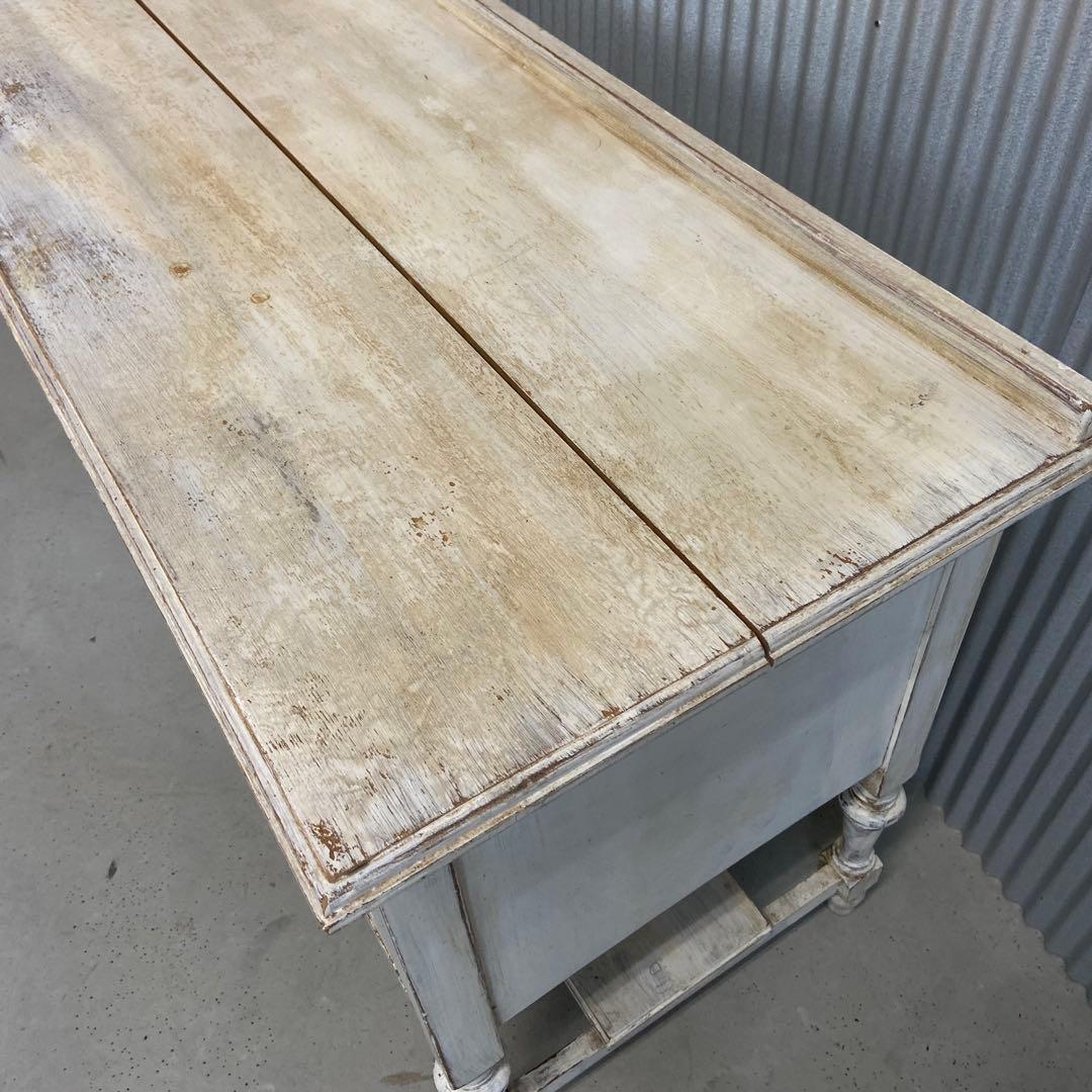 アンティーク　キャビネット　テレビボード　ホワイト