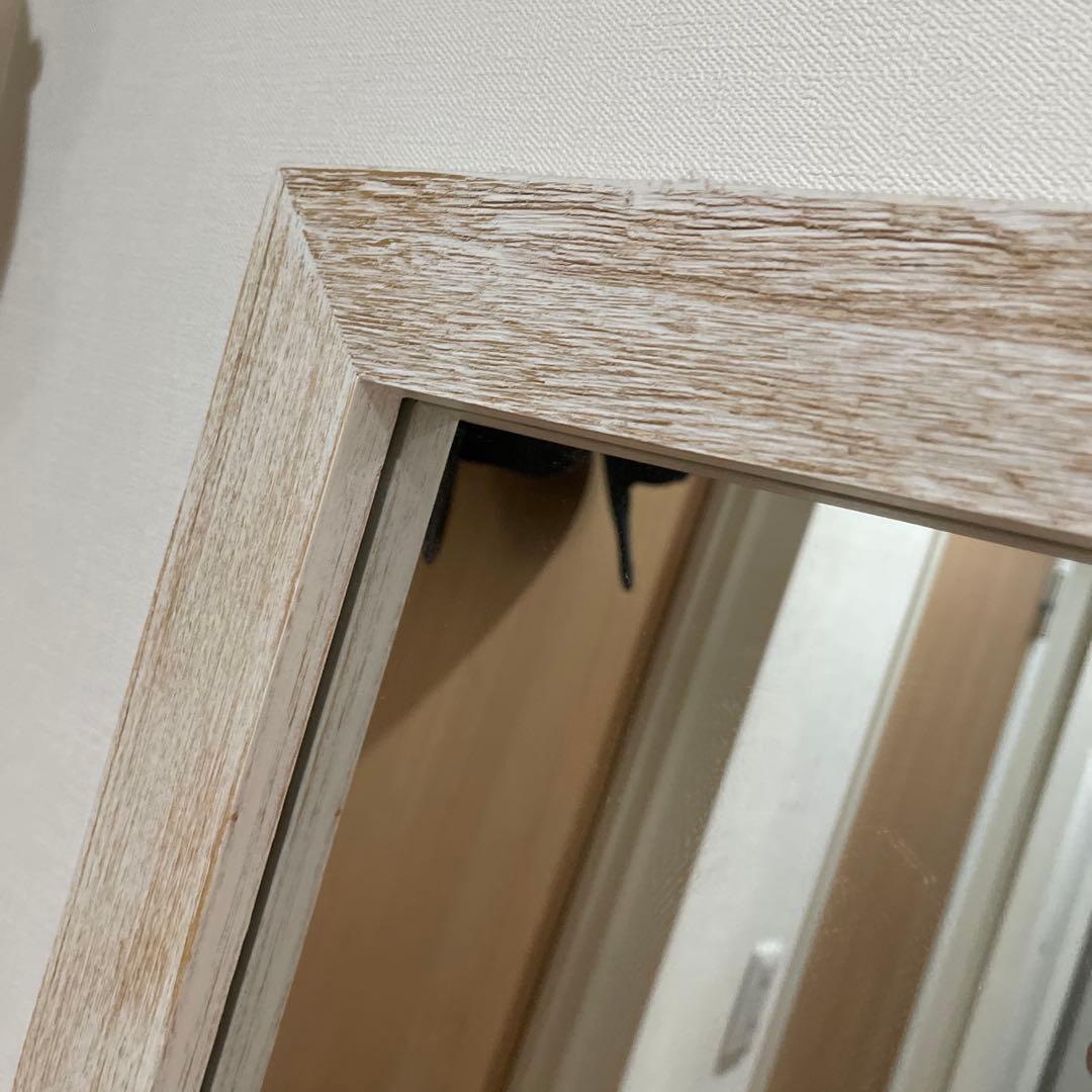 大判　全身鏡　ミラー　アンティーク風　ホワイト