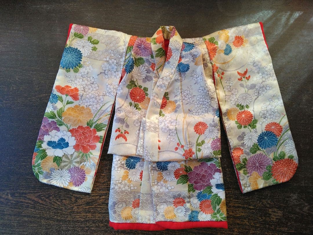 12号市松人形着物、重ね着、長襦袢セット