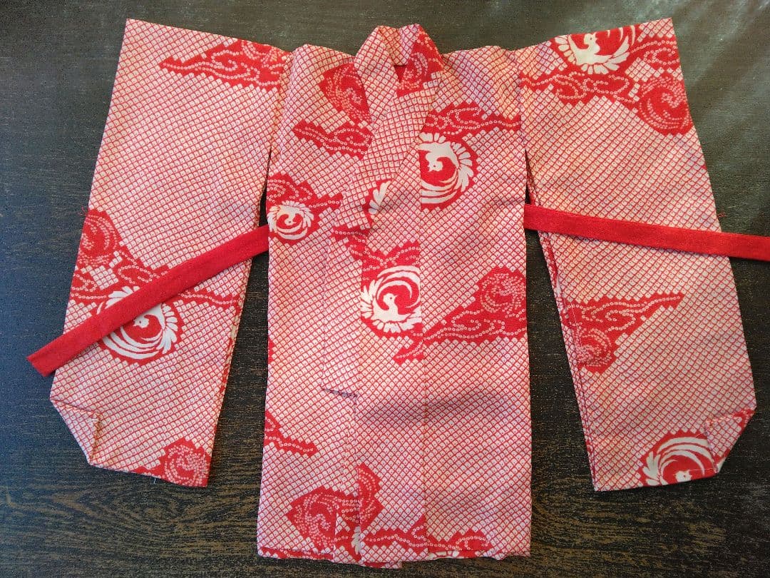 12号市松人形着物、重ね着、長襦袢セット