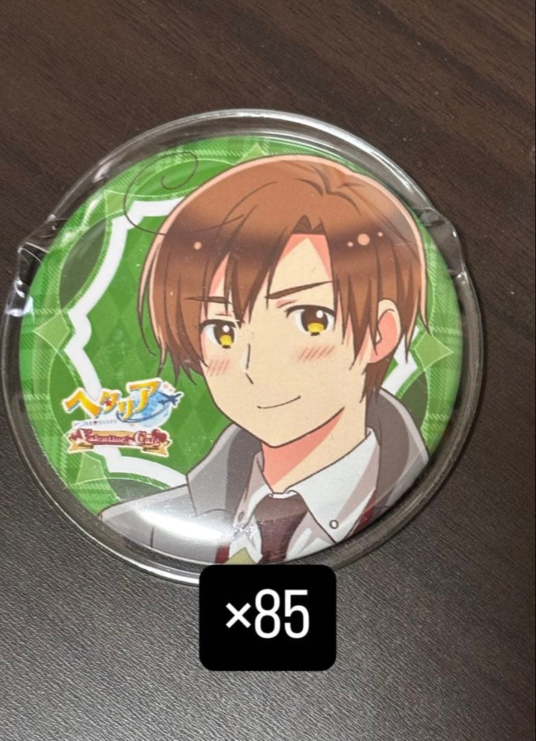 ヘタリア アモカフェ AMOカフェ ロマーノ 南伊 バレンタイン缶バッジ 85個