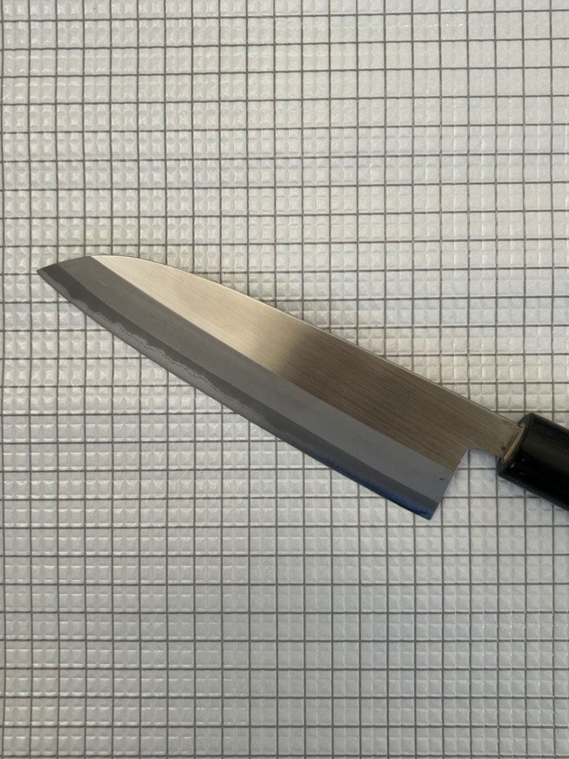 包丁 三徳包丁 三徳 青紙クラッド 165mm 紫檀シノギ柄