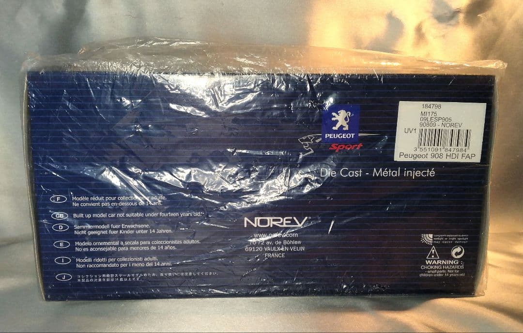 ノレブ プジョー 908 HDi FAP 2009 #8 1/18 ミニカー