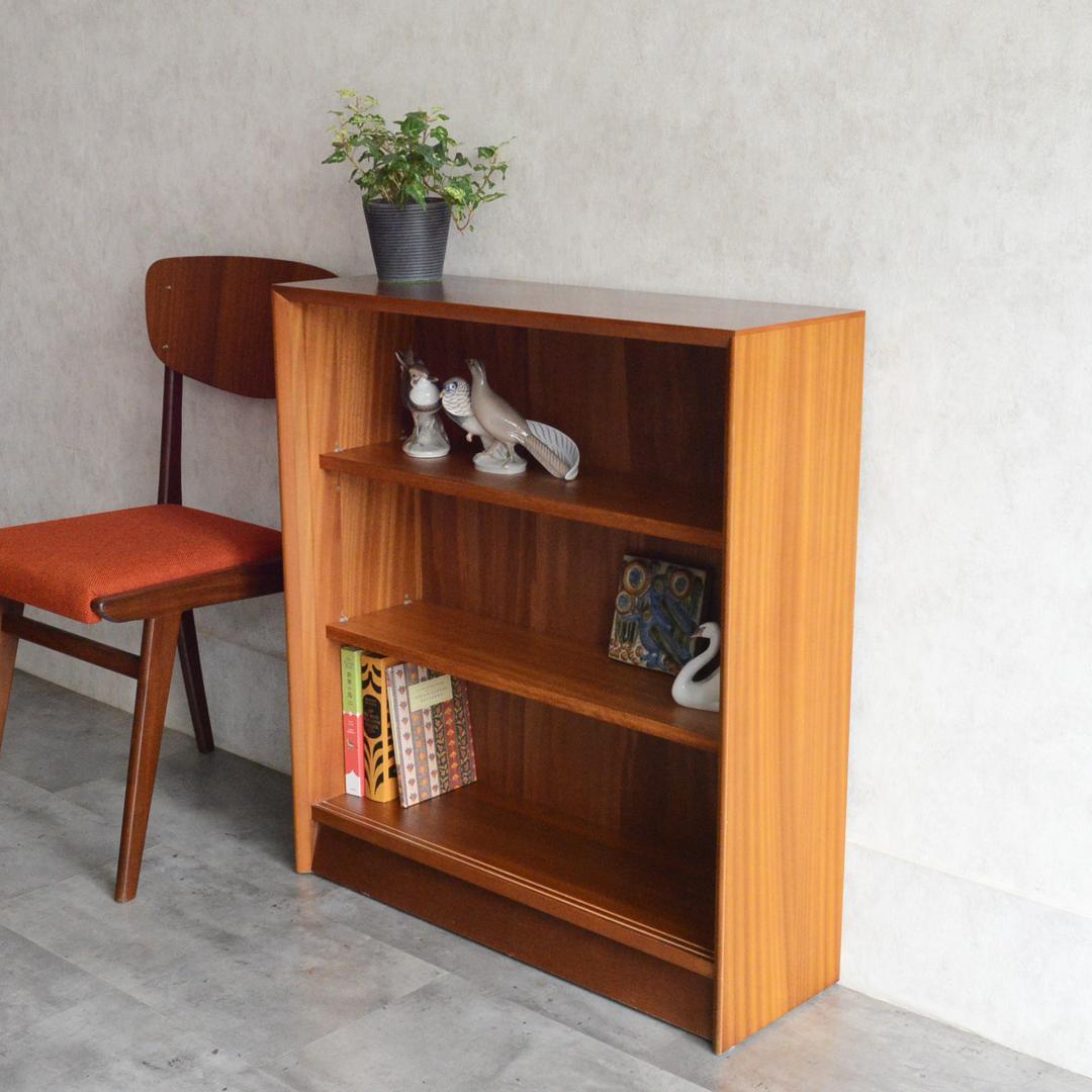 イギリスヴィンテージ チーク ガラスキャビネット ディスプレイ 飾り棚 本棚