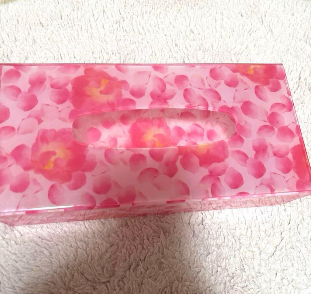 rady マルチボックス　花柄ティッシュボックス ピンク