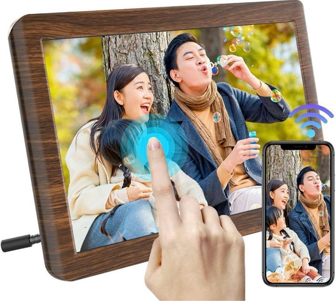 デジタルフォトフレーム 10.1インチ Wi-Fi対応 写真　思い出　音楽