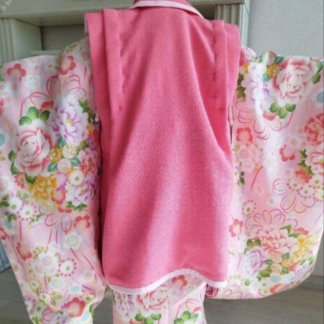 七五三 乙葉 着物被布フルセット ピンク 3歳