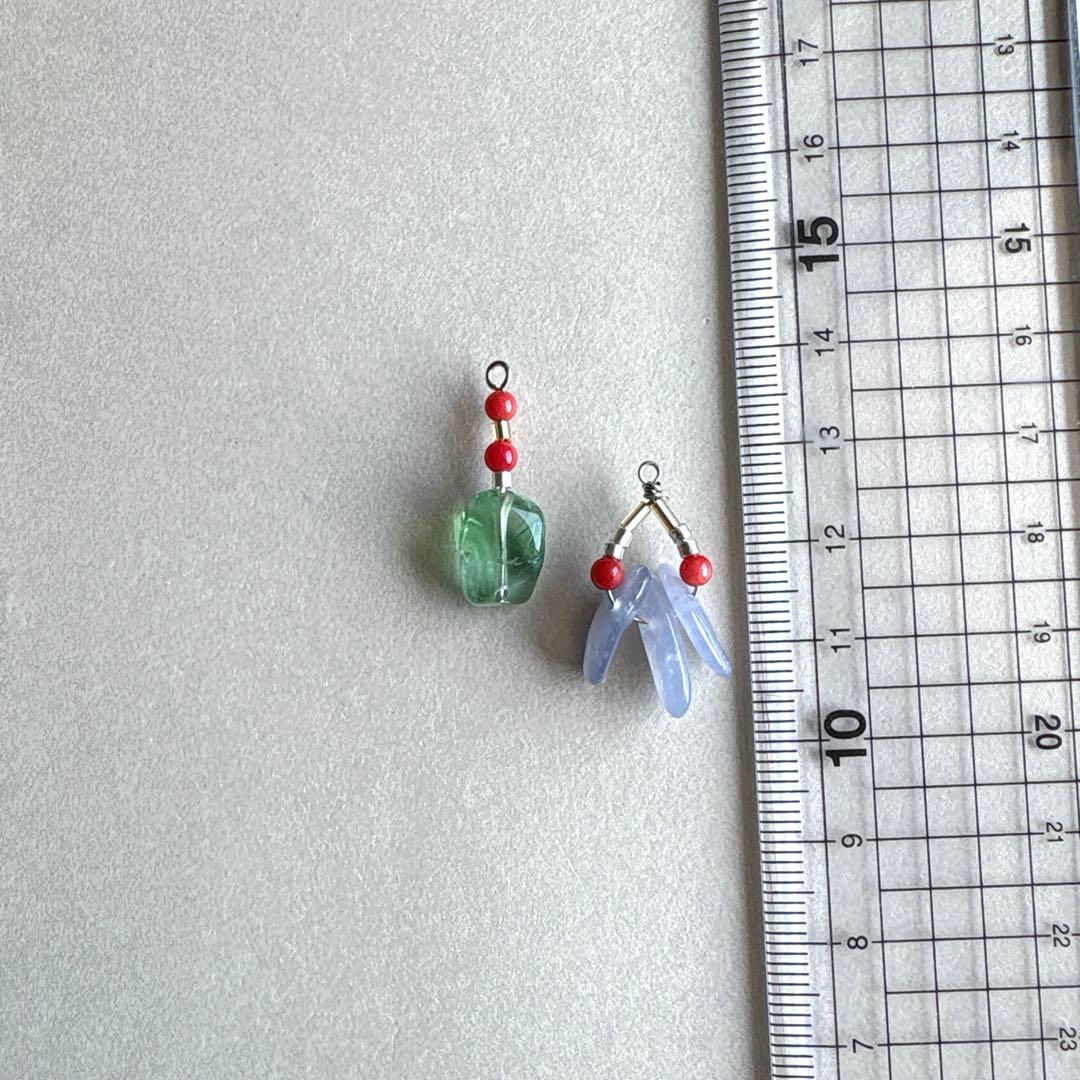 no.112 赤珊瑚と夏潮のブルーカルセドニー