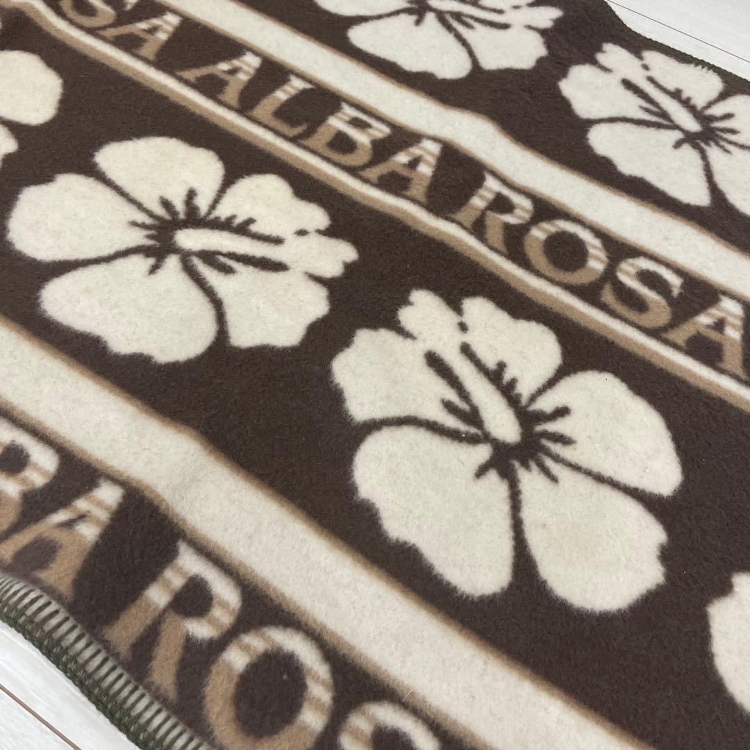 ALBA ROSA ハイビスカス柄 フリースブランケット