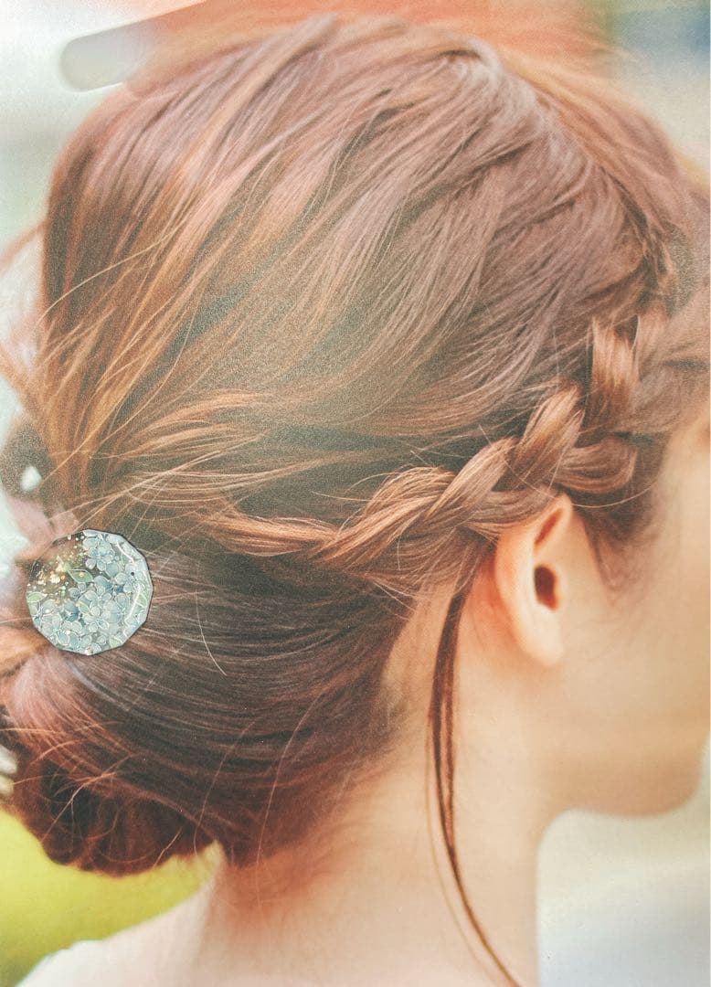 勿忘草フラワーハンドメイドレジンヘアゴム8 - メルカリ