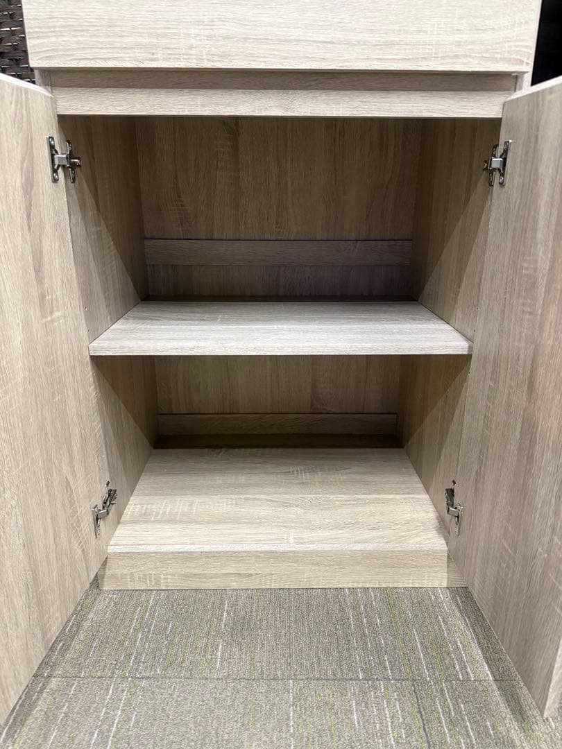 【洗浄消毒作業済】LOWYA ロウヤ　キッチンカウンター　レンジ台　食器棚