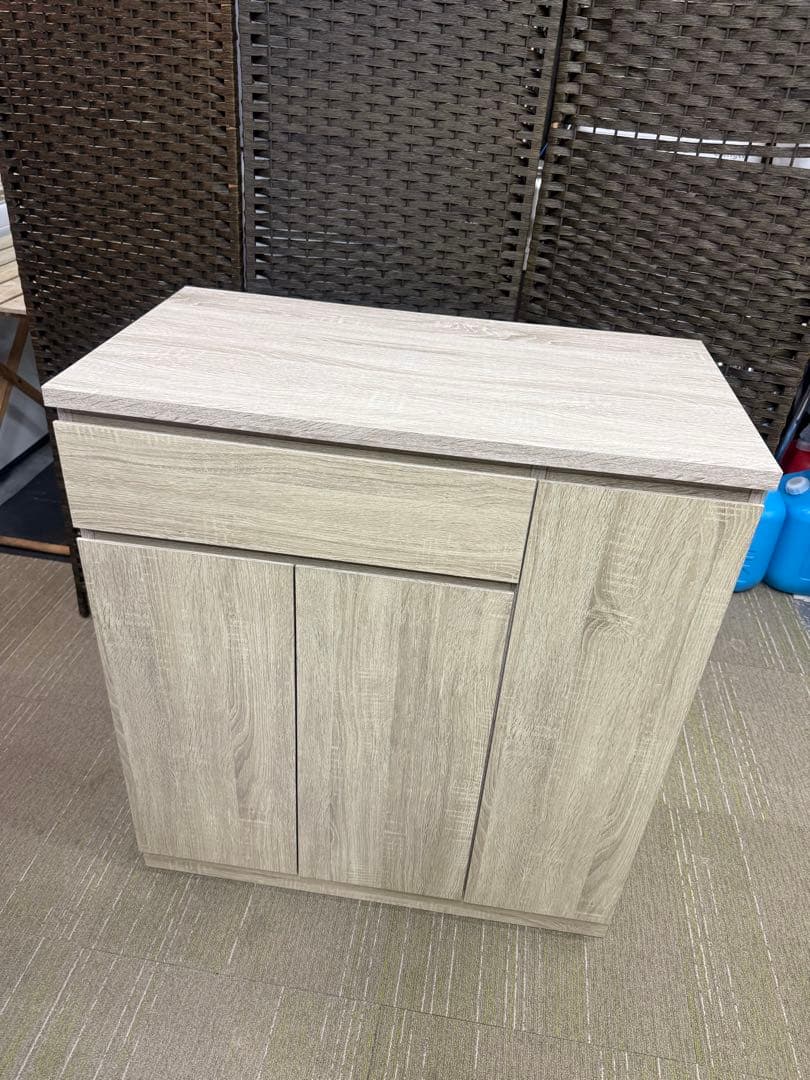 【洗浄消毒作業済】LOWYA ロウヤ　キッチンカウンター　レンジ台　食器棚