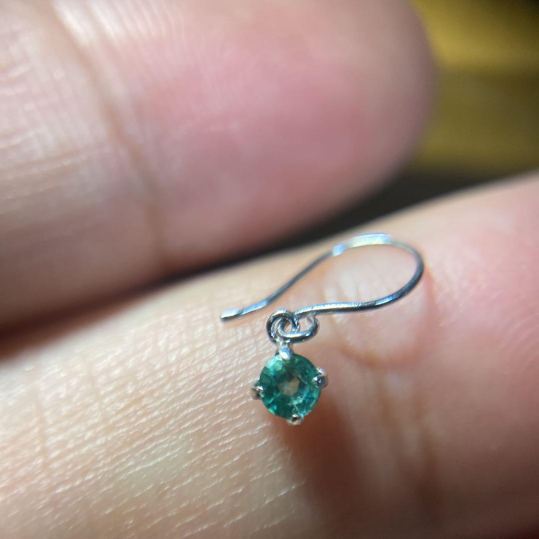 天然エメラルド　K18WG ピアス　最終値下げ