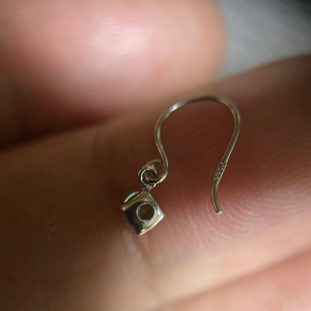 天然エメラルド　K18WG ピアス　最終値下げ