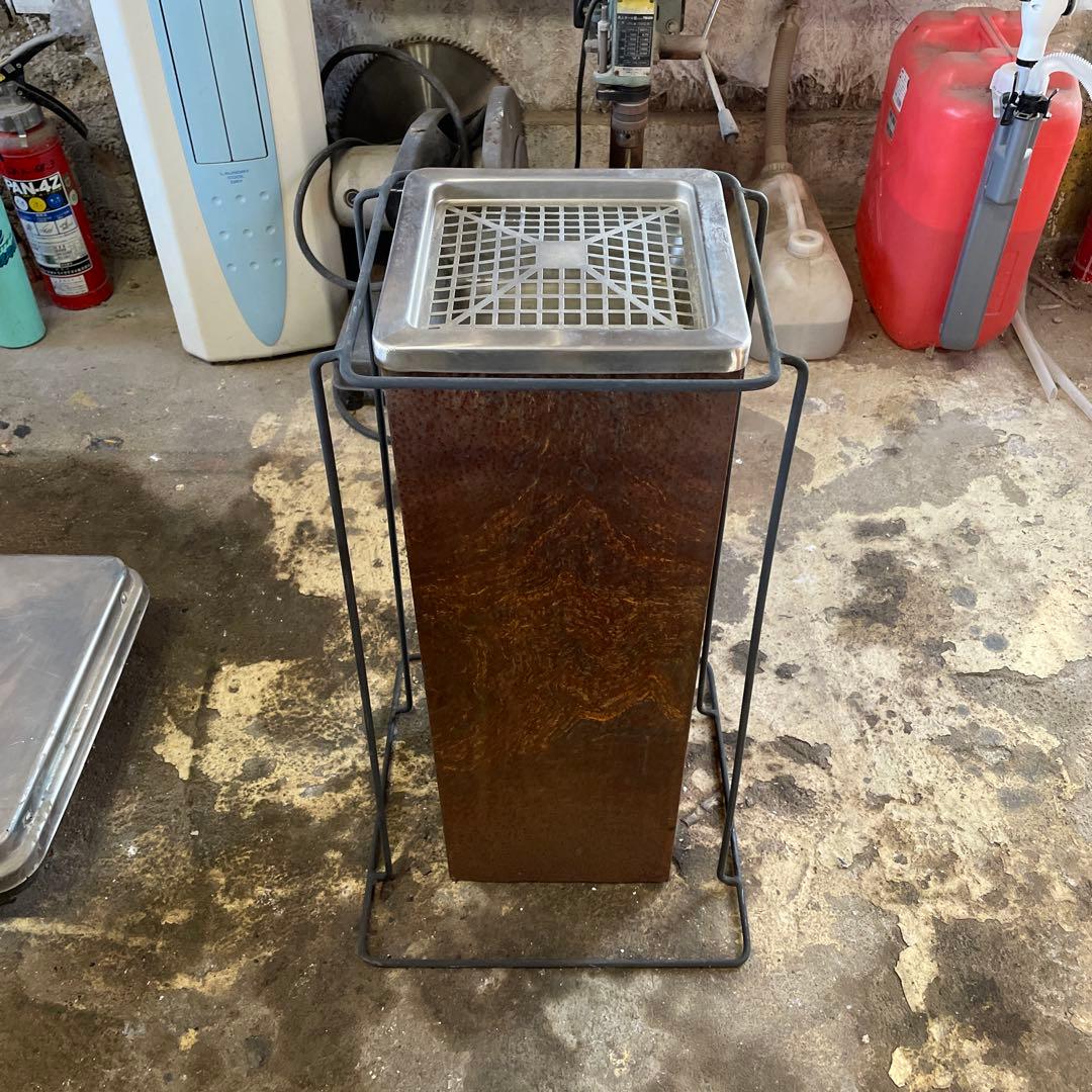 工場灰皿 スタンド灰皿 アイアンフレーム付き インダストリアル シャビー 昭和