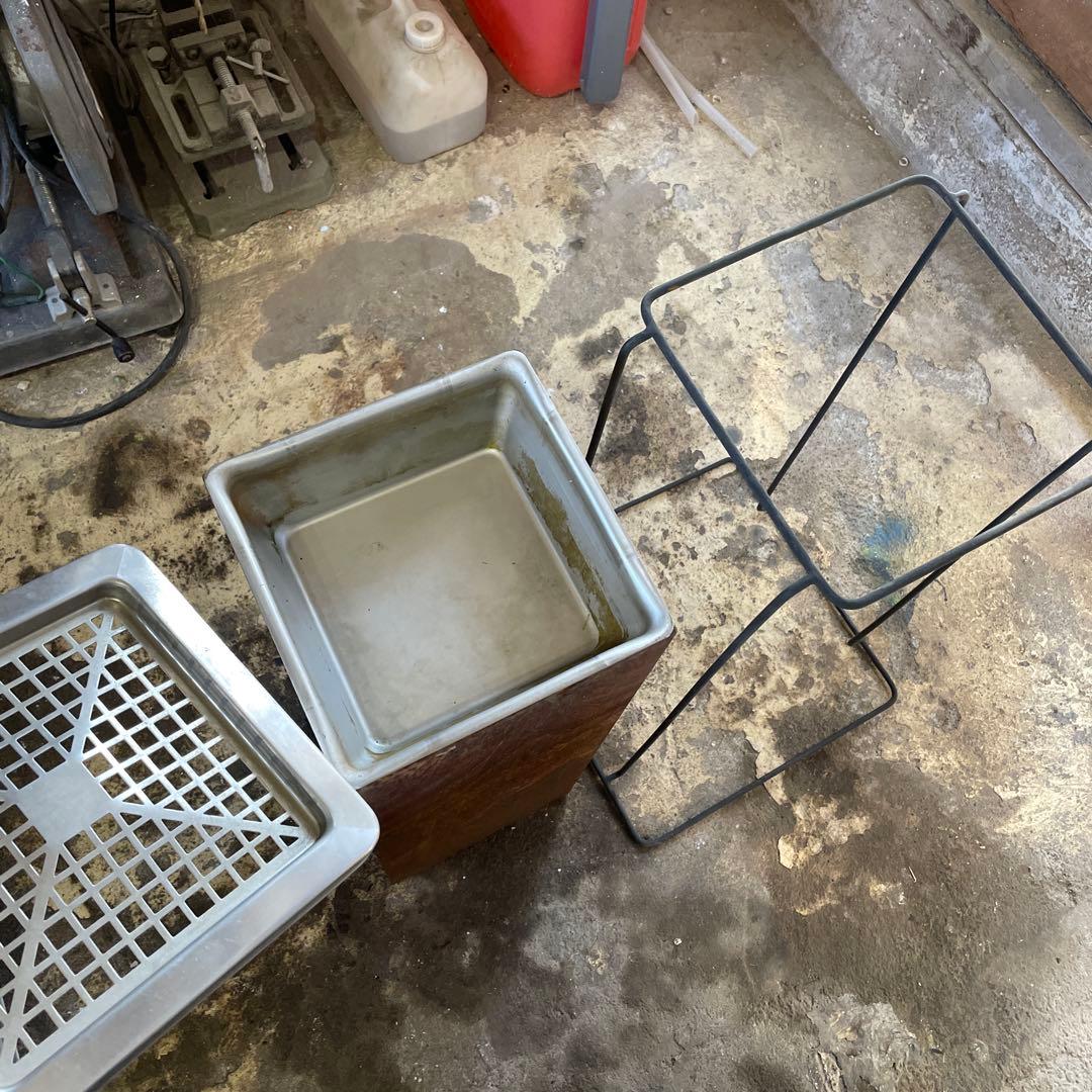 工場灰皿 スタンド灰皿 アイアンフレーム付き インダストリアル シャビー 昭和