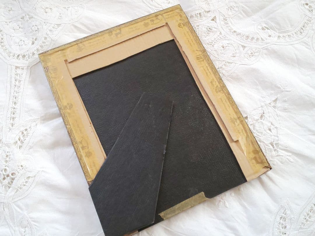 アンティーク コラージュ フレーム レース すずらん 時計文字盤