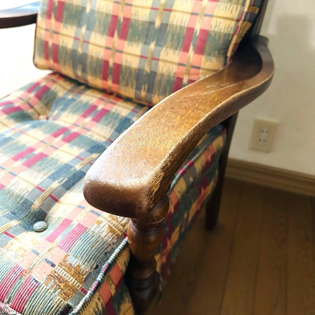 飛騨産業 キツツキ 穂高 オーク材 アーム 1Pソファ ラウンジチェア 1