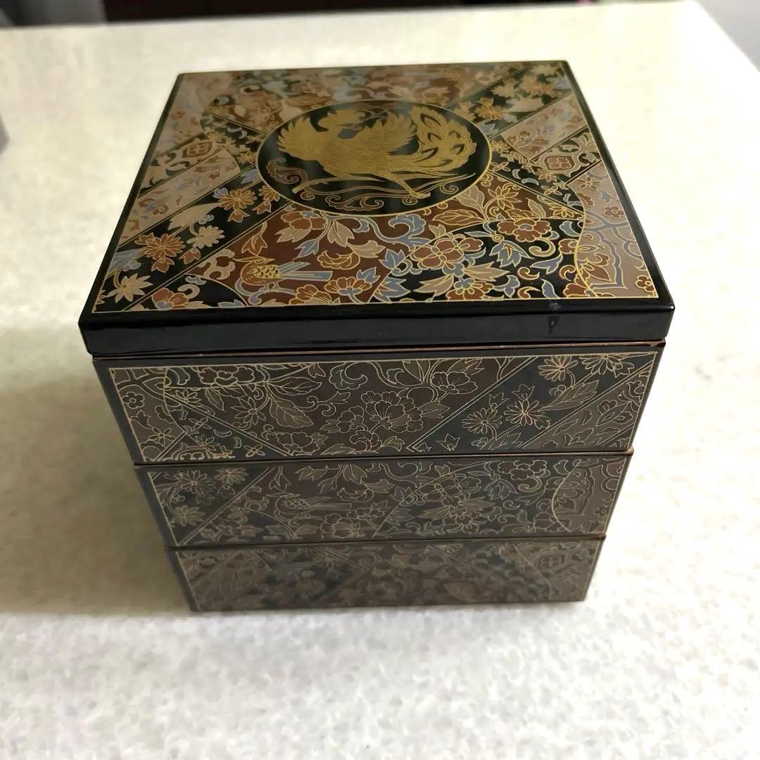 正倉院鳳凰 三段重 重箱 漆器 蒔絵 新品 未使用 おせち料理 - メルカリ
