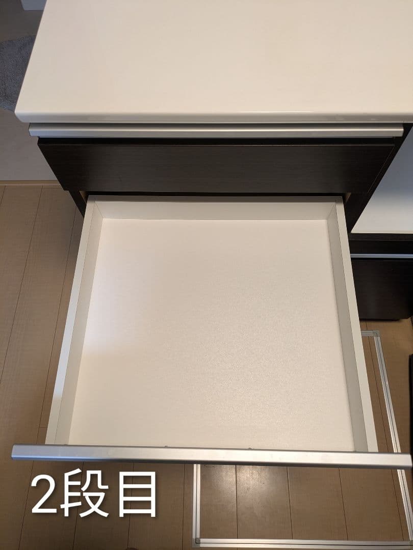 キッチンカウンター(レジューム 90QH-R DBR)