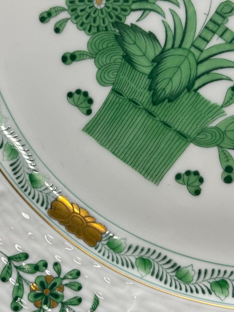 ①【美品】HEREND ヘレンド　インドの華　プレート　25.5cm