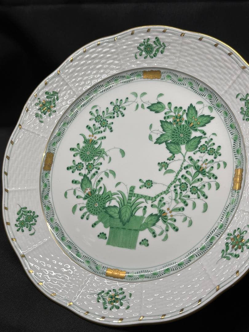 ①【美品】HEREND ヘレンド　インドの華　プレート　25.5cm