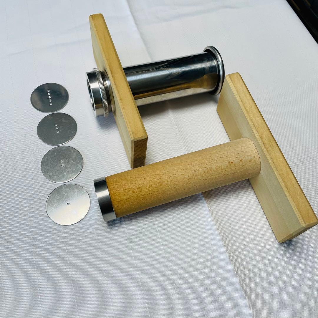 【中古】モンブラン 絞り器 手動 木製 ステンレス