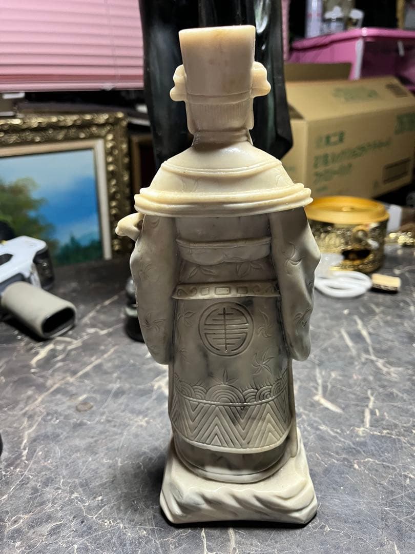 中国の老賢人 中国偉人、 中国福禄寿などの仙人 象牙風の石彫刻の置物