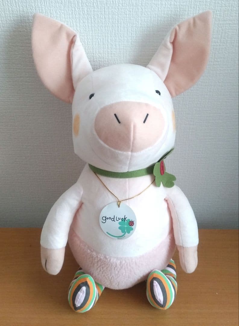 童心 グッドラック BIG ぬいぐるみ ブタ ぶた 豚 ピンク Lサイズ