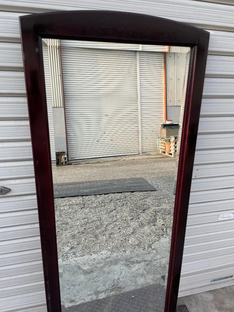 ★状態〇★ 昭和 レトロ 家具 日本板硝子 ハイミラー メタルバック 高級 鏡