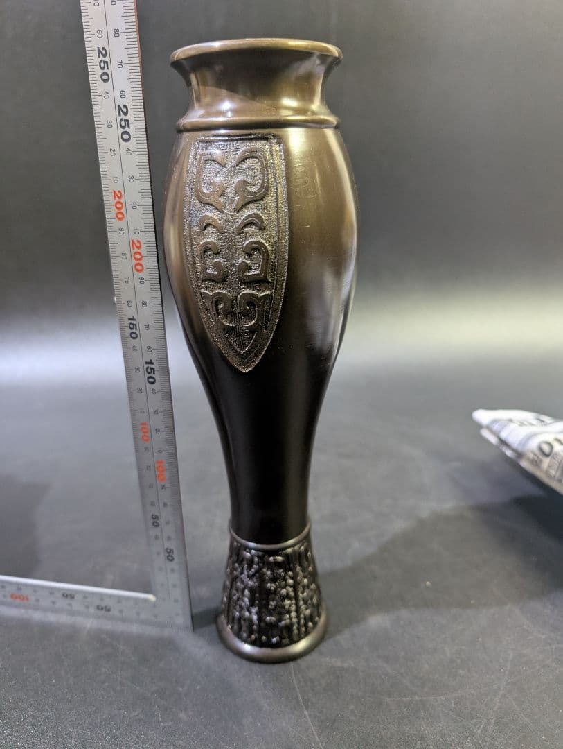 華道具 鋳師 金森浄栄 花入 唐銅花入瓢 共箱 唐銅 在銘 惺斎好 茶道 未