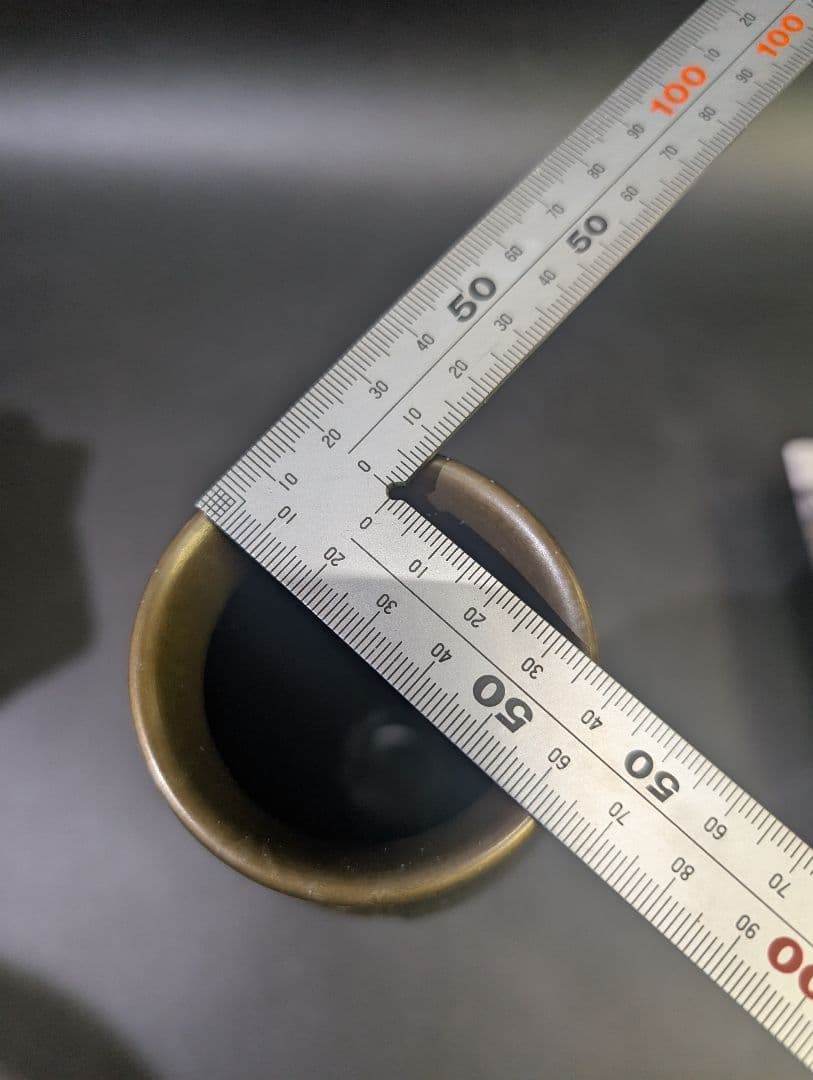 華道具 鋳師 金森浄栄 花入 唐銅花入瓢 共箱 唐銅 在銘 惺斎好 茶道 未