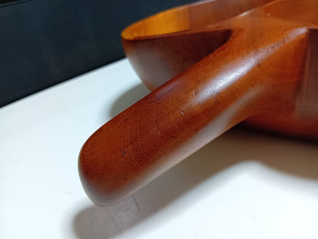 北欧モダン　ビンテージ　チーク　無垢材　カービング　トレイ　ボール　小物入れ