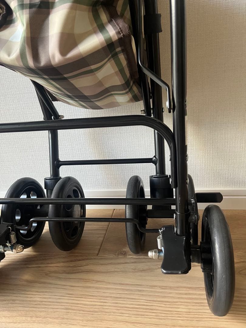 【美品】マキテック シルバーカー スリムムーヴ SX-15 ベージュチェック