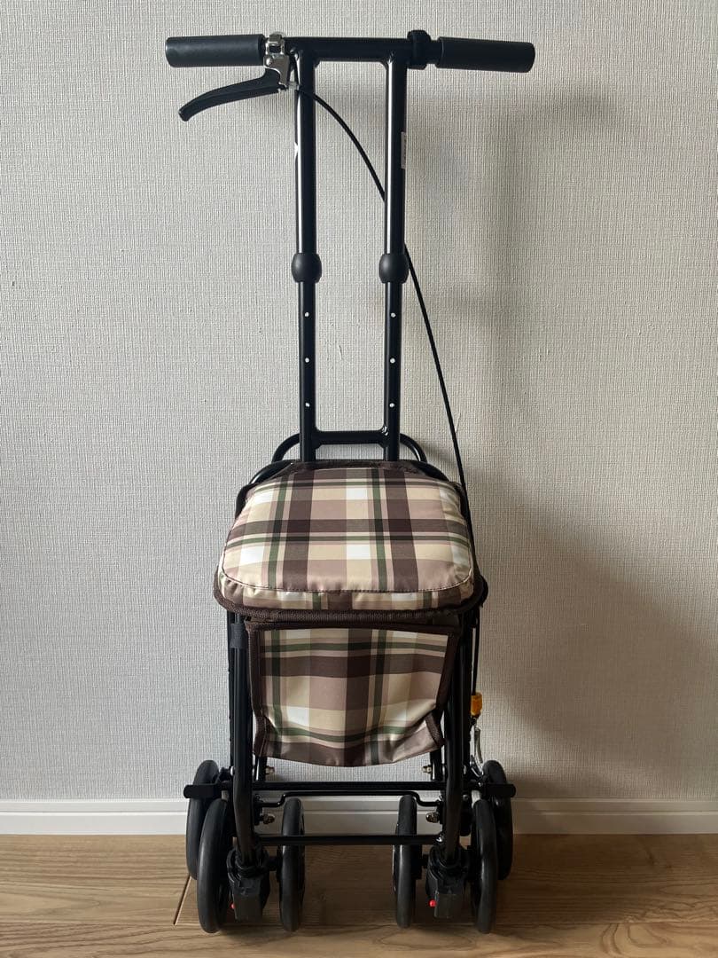 【美品】マキテック シルバーカー スリムムーヴ SX-15 ベージュチェック