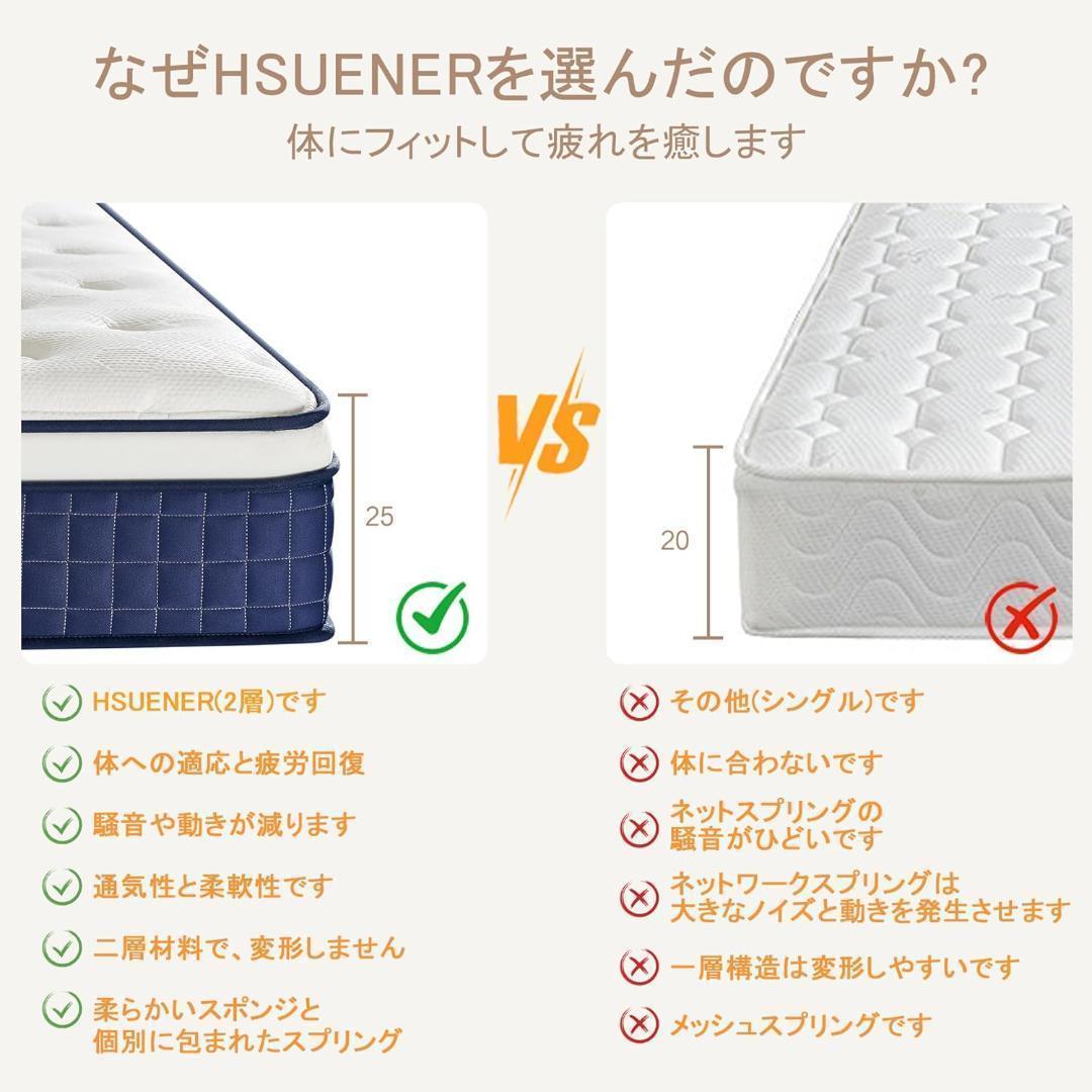 新品未使用 マットレス ポケットコイル 厚さ25cm 高反発