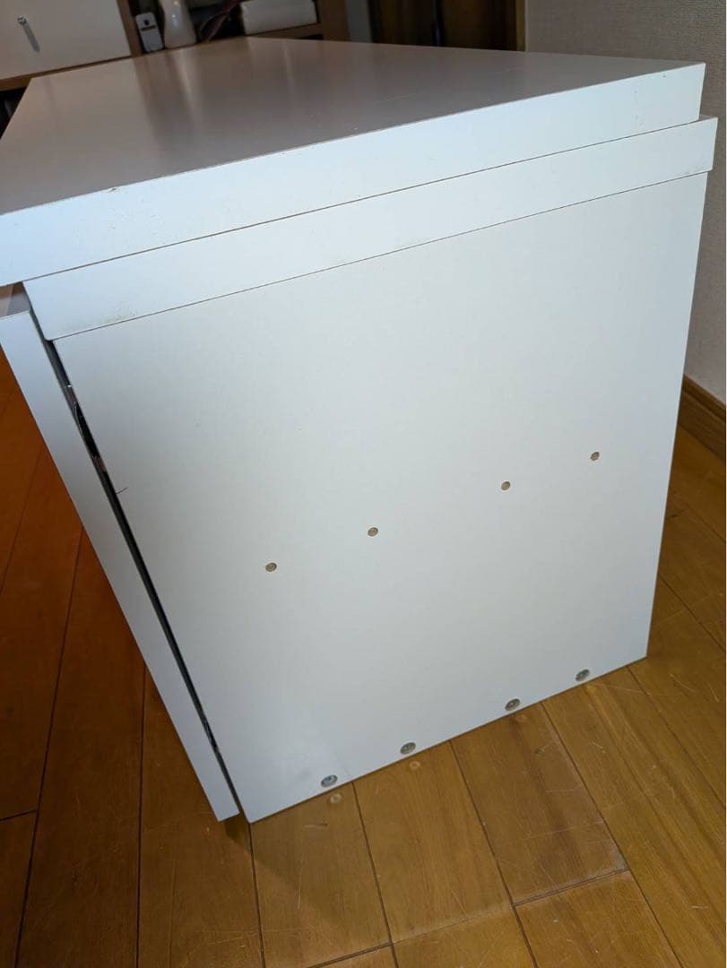 ■送料込■LOWYA伸縮式テレビ台 白 収納家具テレビボード24-40型推奨 棚