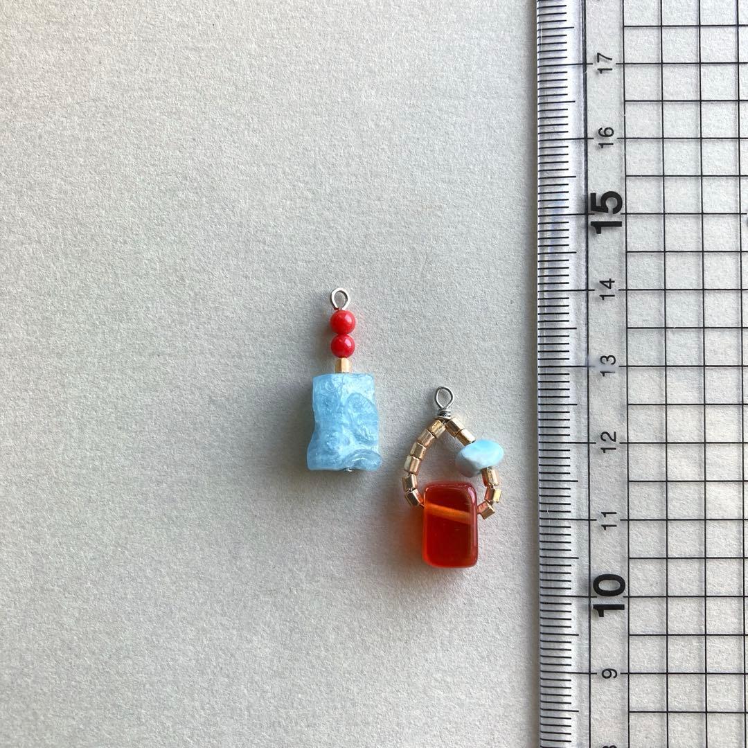 no.021 レッドメノウとミルクアクアマリンのFjord 一点物