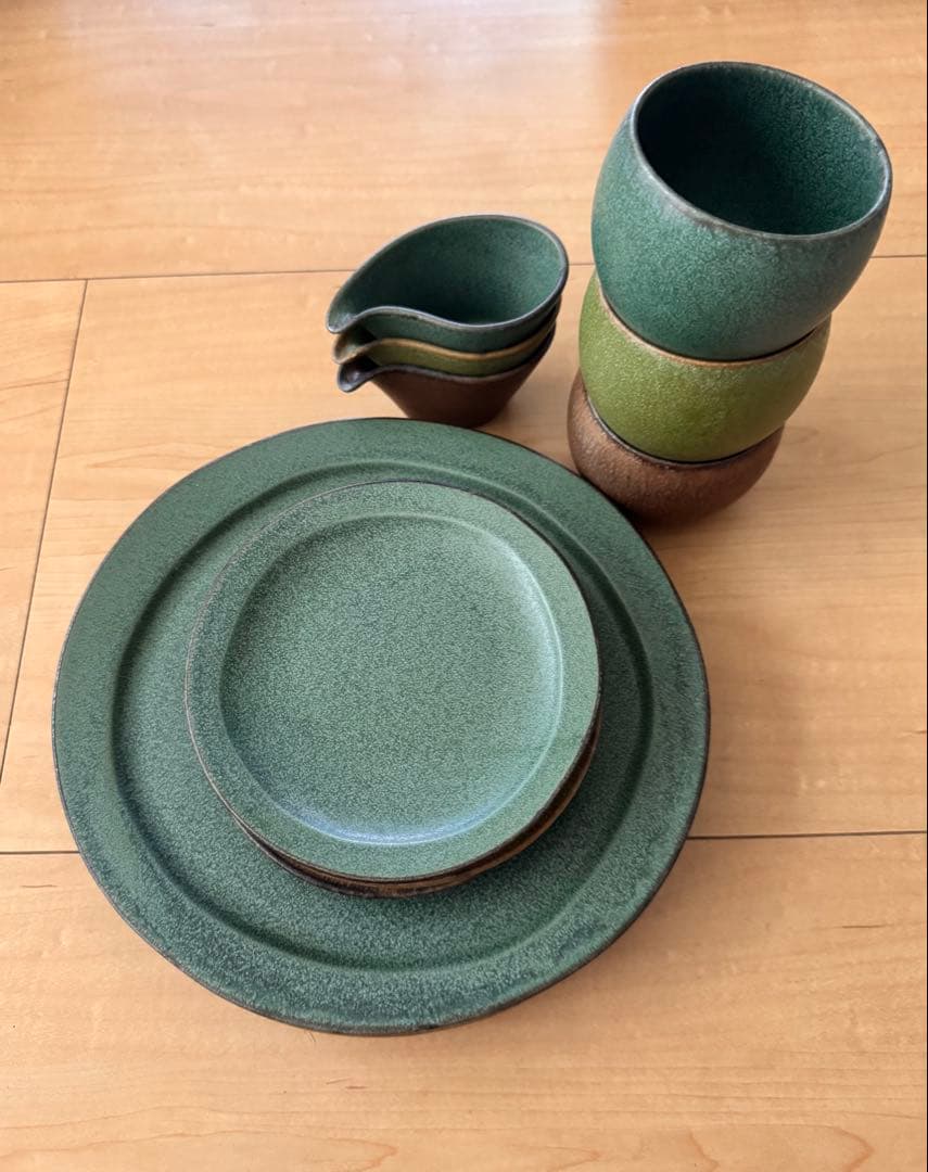 【廃盤カラー】美濃焼　翠-sui-シリーズ12点セット